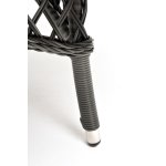 Эспрессо плетеный круглый стол, диаметр 150 см, цвет графит