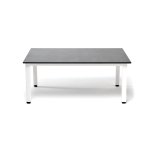 Канны журнальный столик из HPL 90х60, H40, каркас белый, цвет столешницы серый гранит