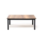 Канны журнальный столик из HPL 90х60, H40, каркас серый (RAL7024), цвет столешницы дуб