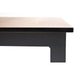 Канны журнальный столик из HPL 90х60, H40, каркас серый (RAL7024), цвет столешницы дуб