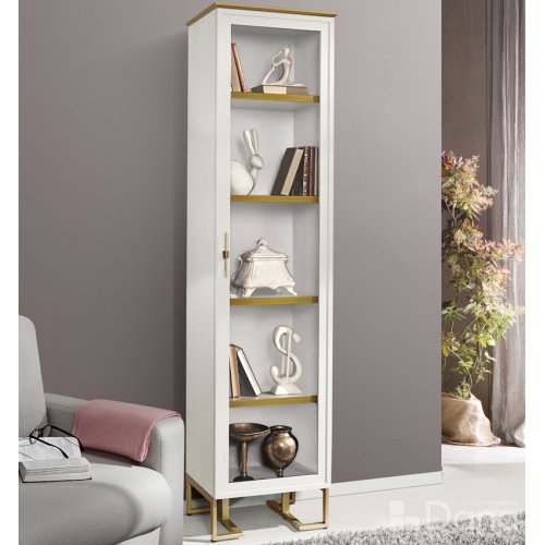 PALMARI P0280=БИБЛИОТЕКА 1 ДВ. ПОЛКИ ДСП 4 ШТ НА МЕТАЛЛИЧЕСКИХ НОЖКАХ