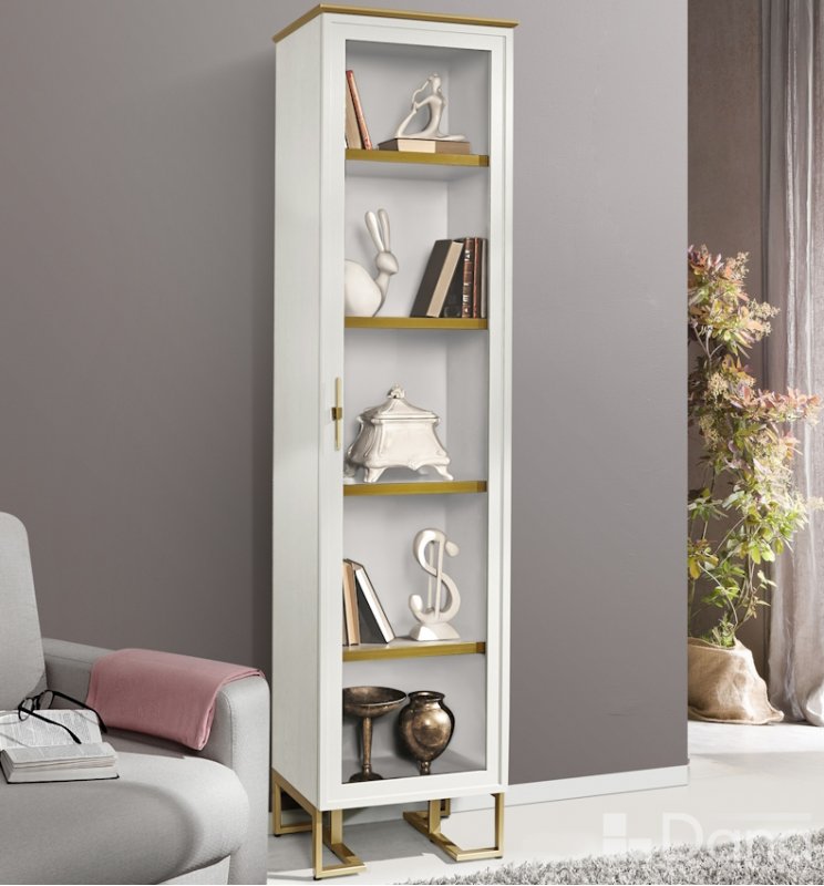 PALMARI P0280=БИБЛИОТЕКА 1 ДВ. ПОЛКИ ДСП 4 ШТ НА МЕТАЛЛИЧЕСКИХ НОЖКАХ