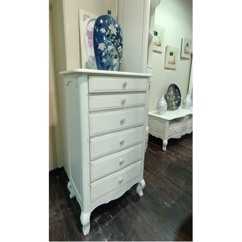 DF821 (DD) Комод с 6-ящиками 660*445*1160 (массив, цвет белый) DF821 (DD) Комод с 6-ящиками 660*445*1160 (массив, цвет белый)