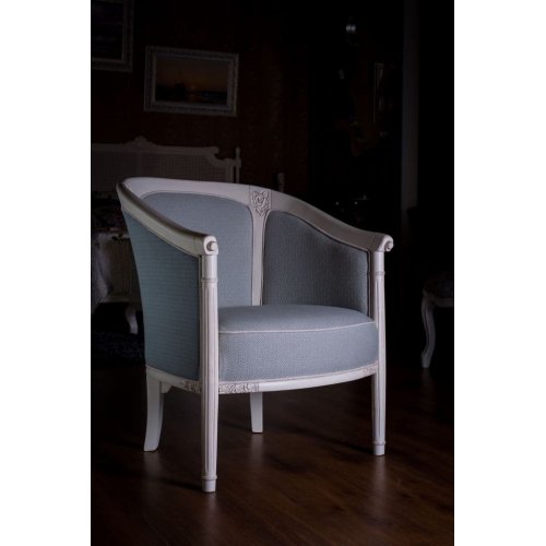 ПРОВАНС DF848(DD) Полукресло (белый, ткань В-316-9/B-317-9) ПРОВАНС DF848(DD) Полукресло (белый, ткань В-316-9/B-317-9)