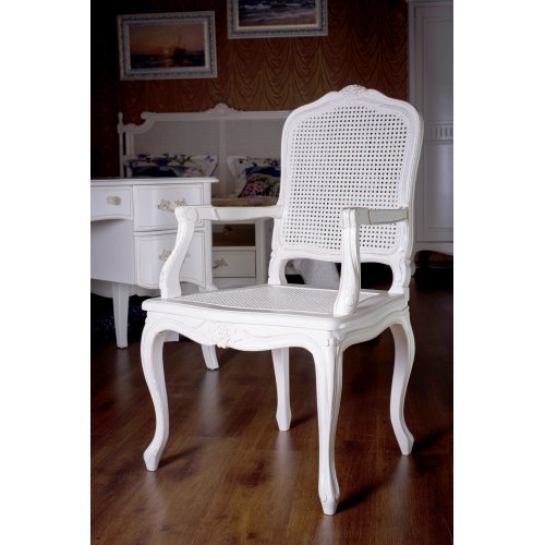 DF852 (DD) Стул с подлокотниками (массив, цвет белый) DF852 (DD) Стул с подлокотниками (массив, цвет белый)
