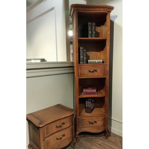 DF892L ПРОВАНС ШКАФ книжный узкий, массив, цвет орех антик DF892L ПРОВАНС ШКАФ книжный узкий, массив, цвет орех антик