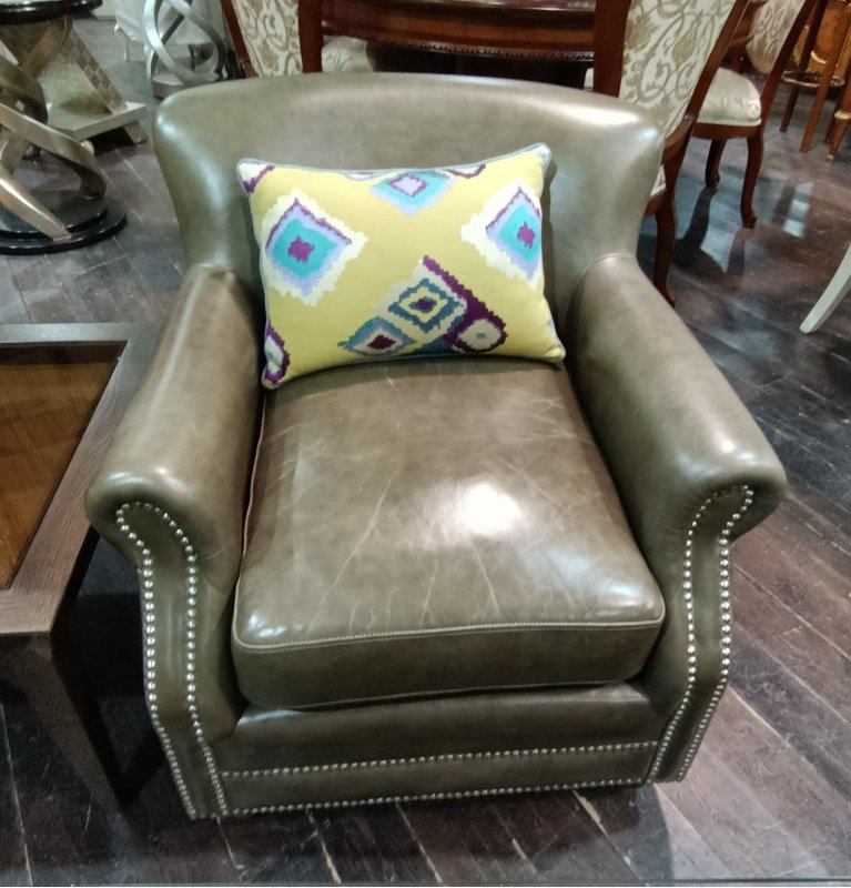 RS007PF (DD) Кресло 900*800*800 (массив,кожа )