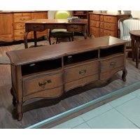 DF883 ПРОВАНС ТУМБА под ТВ, массив, цвет орех антик