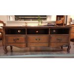 DF883 ПРОВАНС ТУМБА под ТВ, массив, цвет орех антик