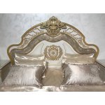 МОНАРХ Е62 Кровать 1,8 м с изножьем (white gold, ткань SAKI-46A)