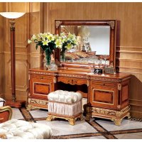 Е62 МОНАРХ ТУАЛЕТНЫЙ СТОЛИК с зеркалом, цвет-brown gold