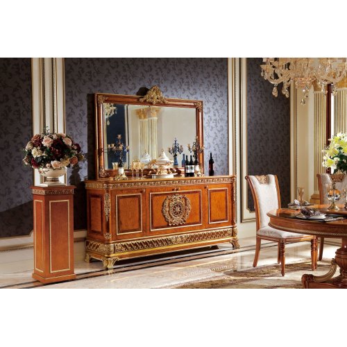 Е62 МОНАРХ БУФЕТ с зеркалом, цвет-brown gold Е62 МОНАРХ БУФЕТ с зеркалом, цвет-brown gold