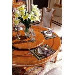 Е62 МОНАРХ ОБЕДЕННЫЙ СТОЛ круглый, цвет-brown gold