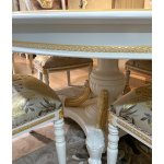 Е62 МОНАРХ ОБЕДЕННЫЙ СТОЛ круглый, цвет-white gold