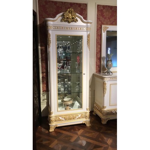 Е62 МОНАРХ СЕРВАНТ/ВИТРИНА (1 дв. левая), цвет-white gold Е62 МОНАРХ СЕРВАНТ/ВИТРИНА (1 дв. левая), цвет-white gold