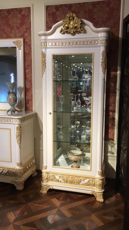 Е62 МОНАРХ СЕРВАНТ/ВИТРИНА (1 дв. правая), цвет-white gold