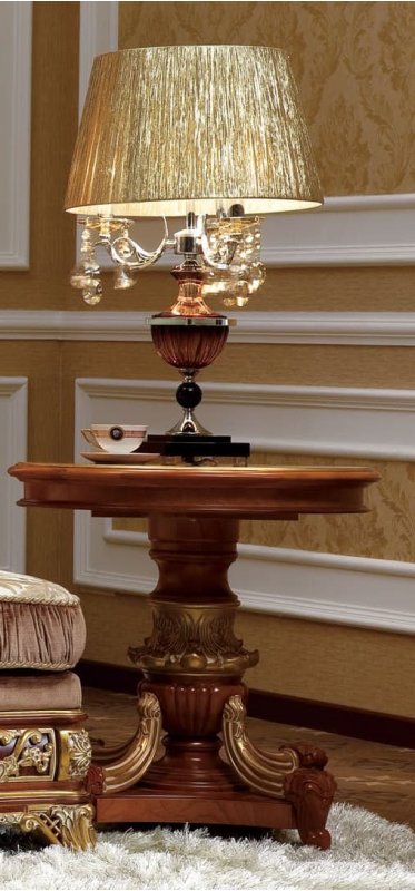 Е62 МОНАРХ СТОЛИК КРУГЛЫЙ small , цвет-brown gold