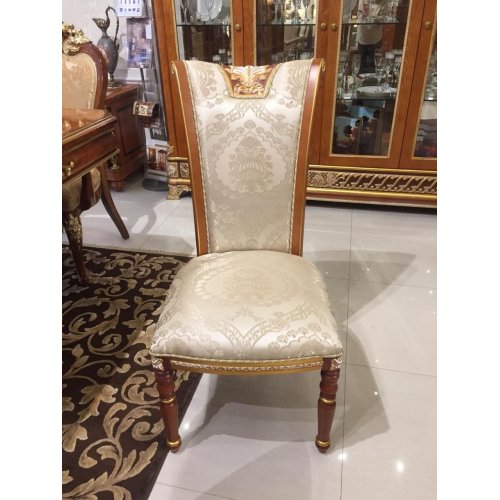 Е62 МОНАРХ СТУЛ, цвет-brown extra GOLD, ткань JR801-23/E66-06 with pompon Е62 МОНАРХ СТУЛ, цвет-brown extra GOLD, ткань JR801-23/E66-06 with pompon