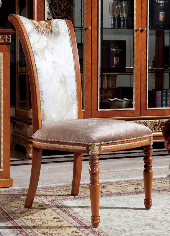 Е62 МОНАРХ СТУЛ, цвет-brown gold, ткань 34082/R9004-20