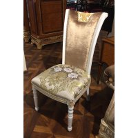 Е62 МОНАРХ СТУЛ, цвет-white gold,ткань 34062/R9004-20