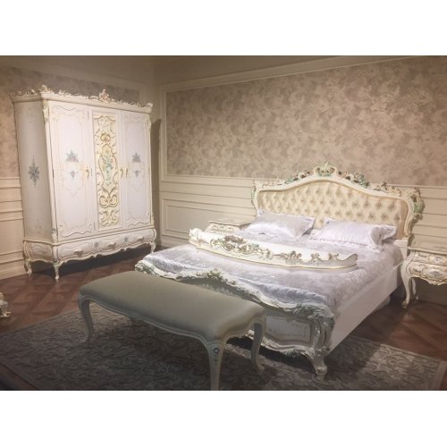 ВЕРСАЛЬ Кровать 1,8  (ткань JBXQ236-c7001) с пуговицами