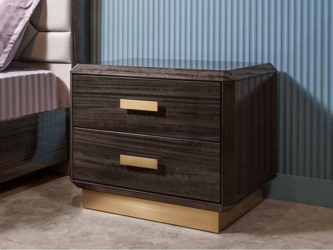 TB744NA-S DAMIANI ТУМБОЧКА ПРИКРОВАТНАЯ, цвет GREY ANGLEY