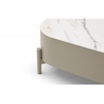 Стол журнальный CT2360 (90) бежевая матовая керамика/DR#45/бежевый