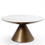 Стол журнальный CT9346CI (D70) белый керамика