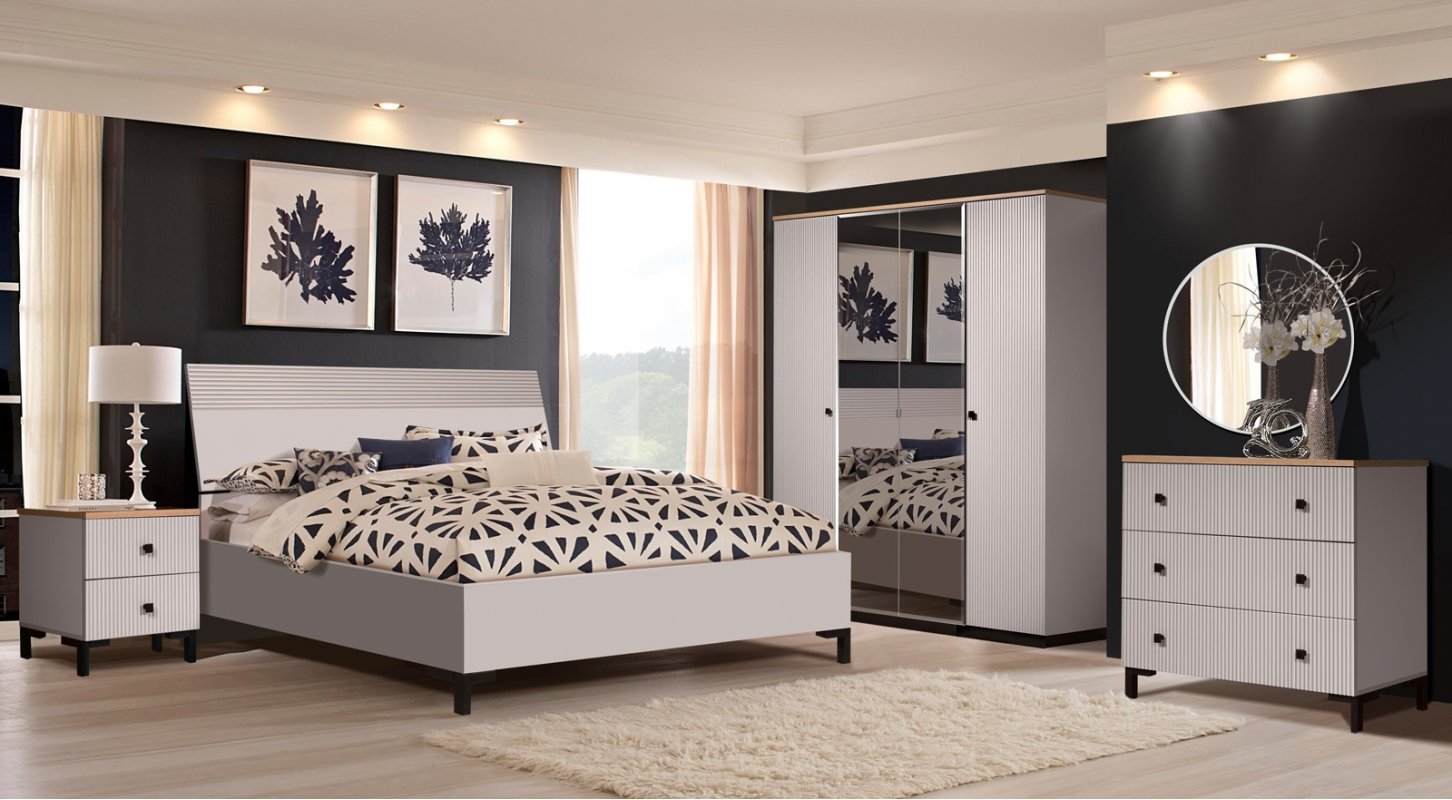 Набор мебели для спальни "Мадрид 4Д-1,6 с комодом