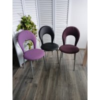 Стул VITTORIA 44.52 (М089 алюмин./ TCMA0188 баклаж, ткань Magu )