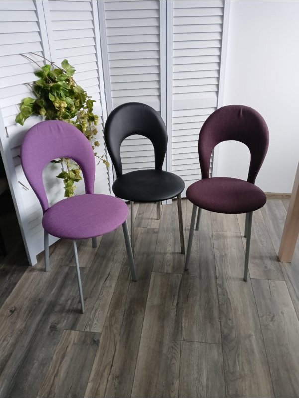 Стул VITTORIA 44,52 (М089 алюмин./ MAGU/07 TB606 антрацит, ткань Magu )