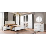 МАРМАРИС комплект спальни с деревянным изголовьем