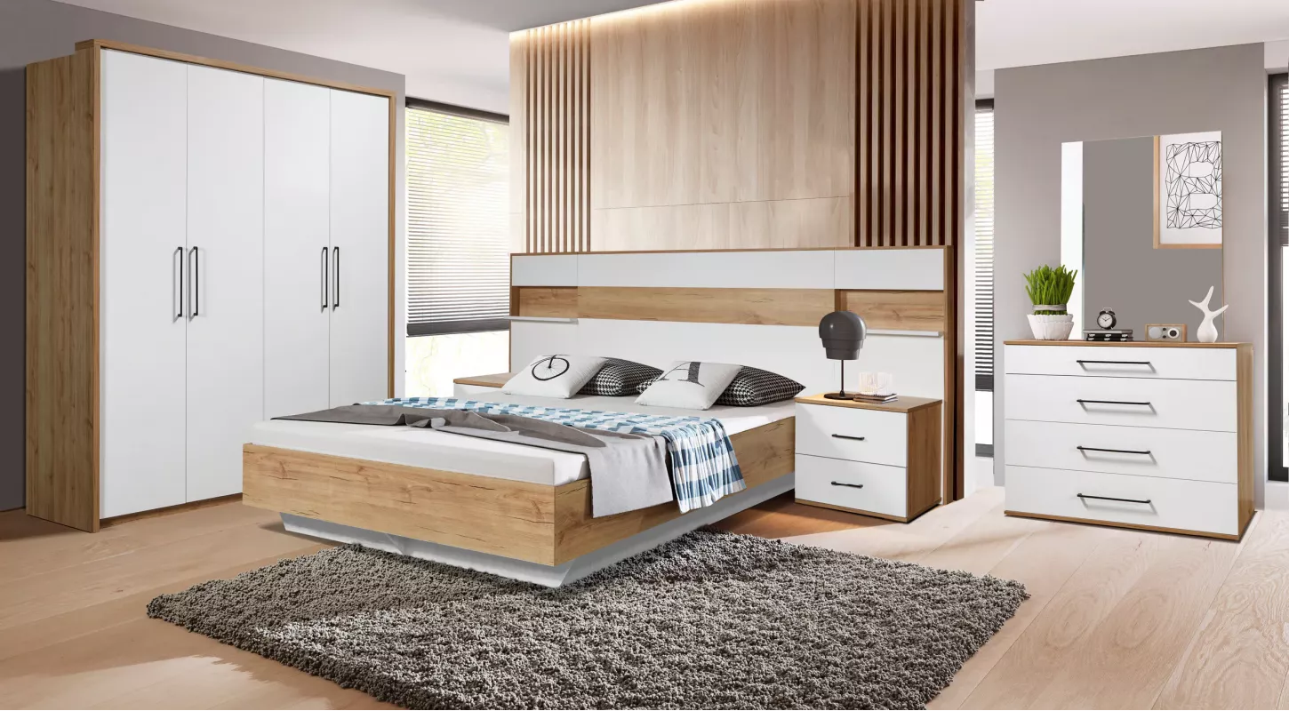 ЖЕНЕВА комплект спальни с 4-х дверным шкафом 