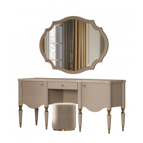 СОФИЯ Туалетный стол с зеркалом и пуфом СОФИЯ Туалетный стол с зеркалом и пуфом