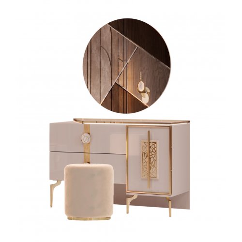 ГРАЦИЯ Туалетный стол с зеркалом и пуфом