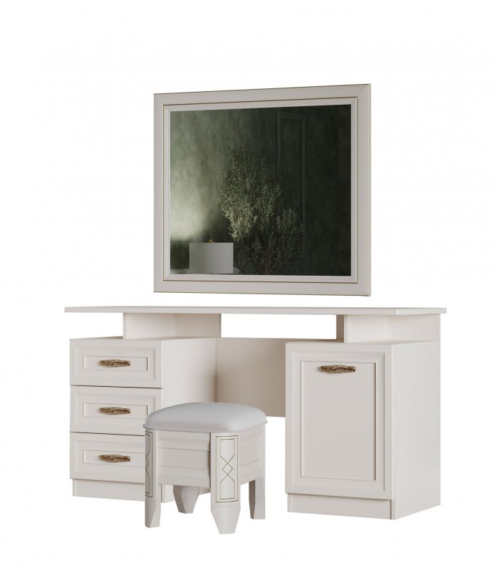 ОЛИВИЯ Туалетный стол с зеркалом с пуфом