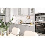 ЛУНА Кухня прямая 4,55 (серый)