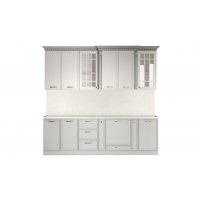 ЛУНА Кухня прямая 2,60 (серый)