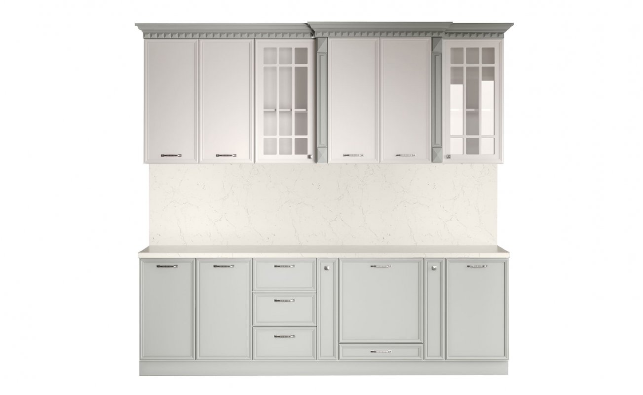 ЛУНА Кухня прямая 2,60 (серый)