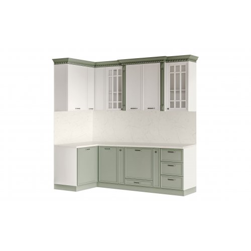 ЛУНА Кухня угловая 2,4*1,2 (олива)