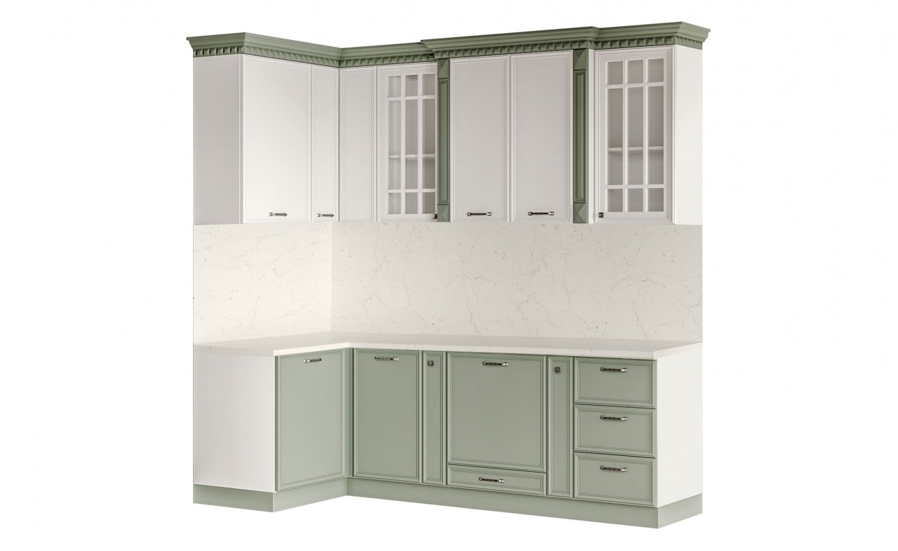 ЛУНА Кухня угловая 2,4*1,2 (олива)