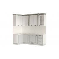 ЛУНА Кухня угловая 2,4*1,2 (серый)