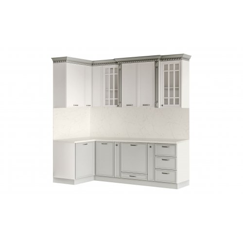 ЛУНА Кухня угловая 2,4*1,2 (серый)