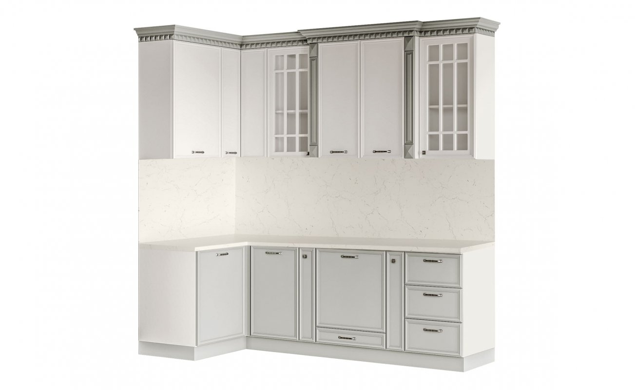 ЛУНА Кухня угловая 2,4*1,2 (серый)