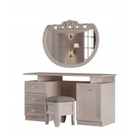 АДЕЛЬ Туалетный стол с зеркалом и пуфом