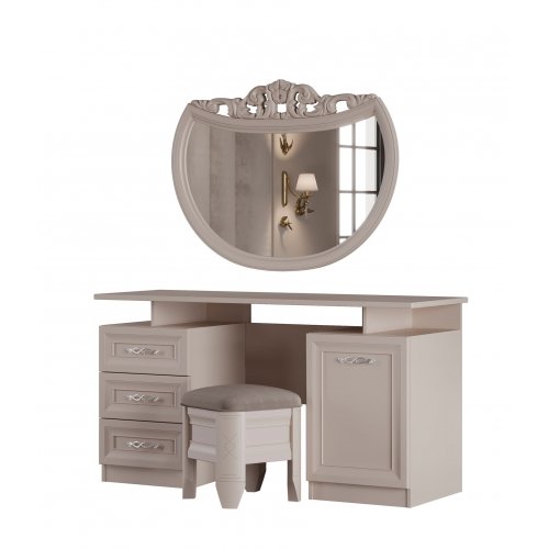 АДЕЛЬ Туалетный стол с зеркалом и пуфом АДЕЛЬ Туалетный стол с зеркалом и пуфом