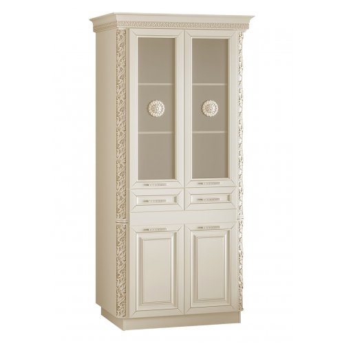 ЭМИЛИЯ Кухонный пенал 2-х дверный остекленный 1060 ЭМИЛИЯ Кухонный пенал 2-х дверный остекленный 1060