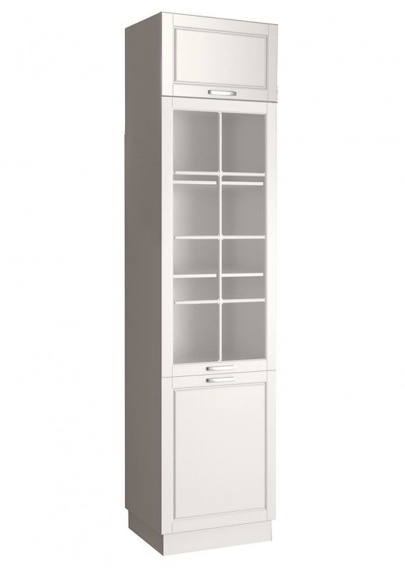 ДРИМ Кухонный трехуровневый пенал остекленный 600