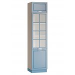 ДРИМ Кухонный трехуровневый пенал остекленный 600