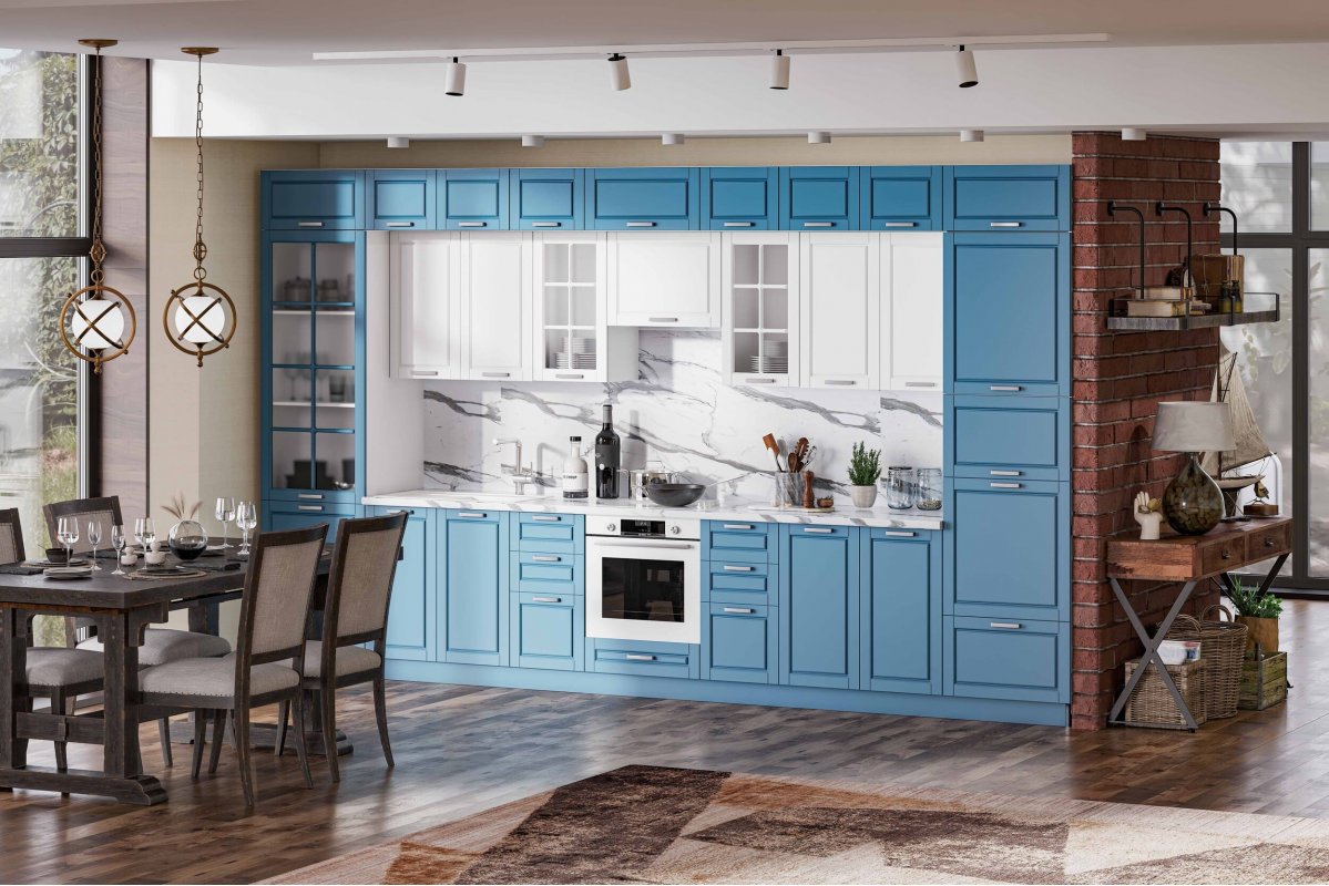 ДРИМ Кухня трехухуровневая прямая 4,2